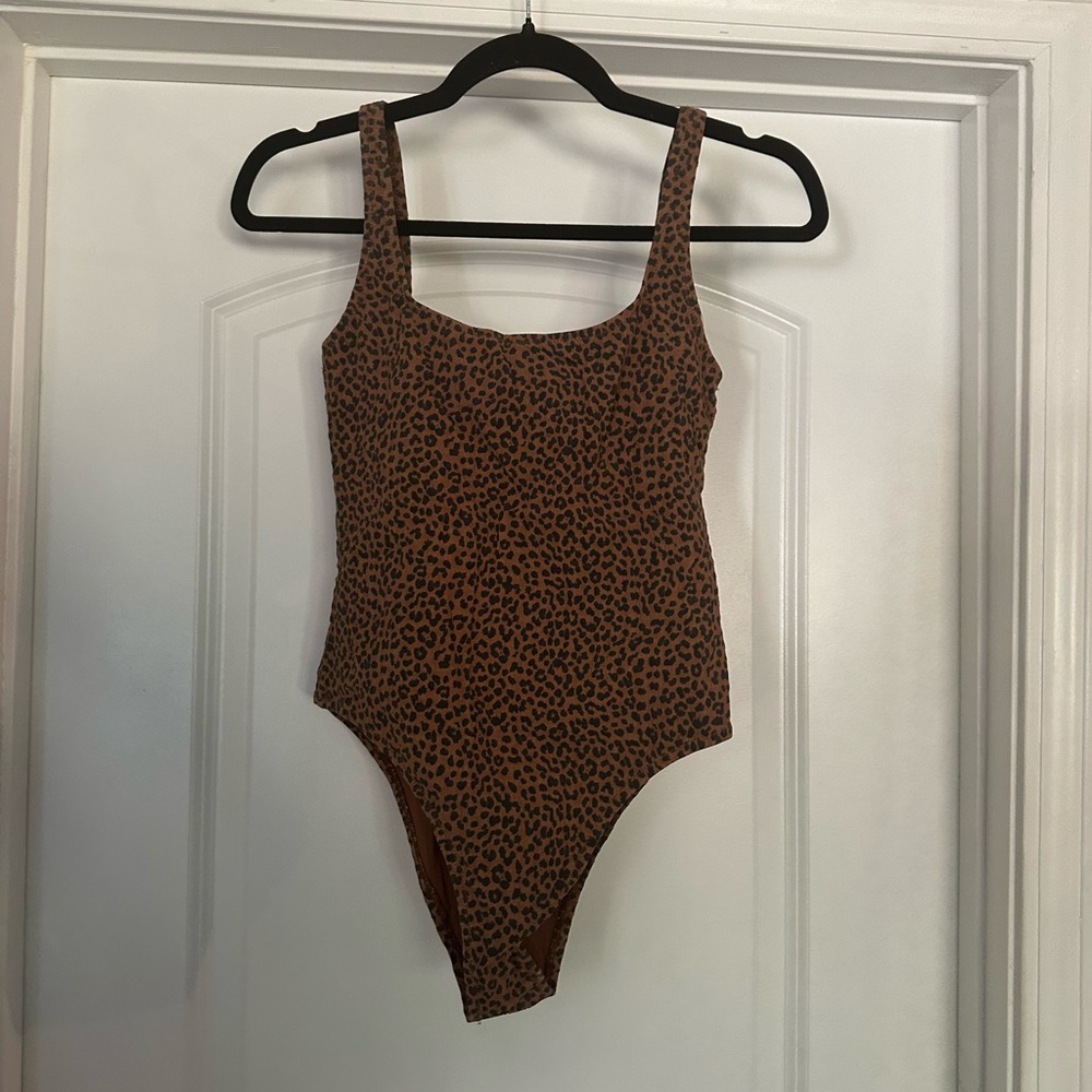 Thrills Leopard Print Low back One Piece